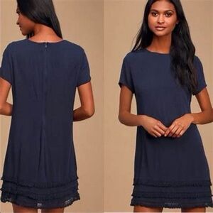 Lulus Small Navy Blue Mini Cocktail Dress